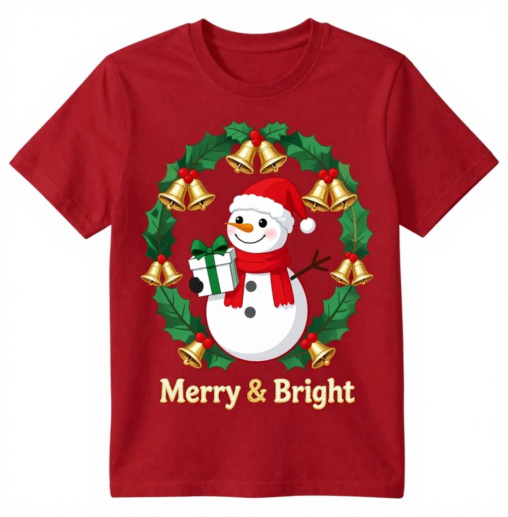 t shirt with christmas design